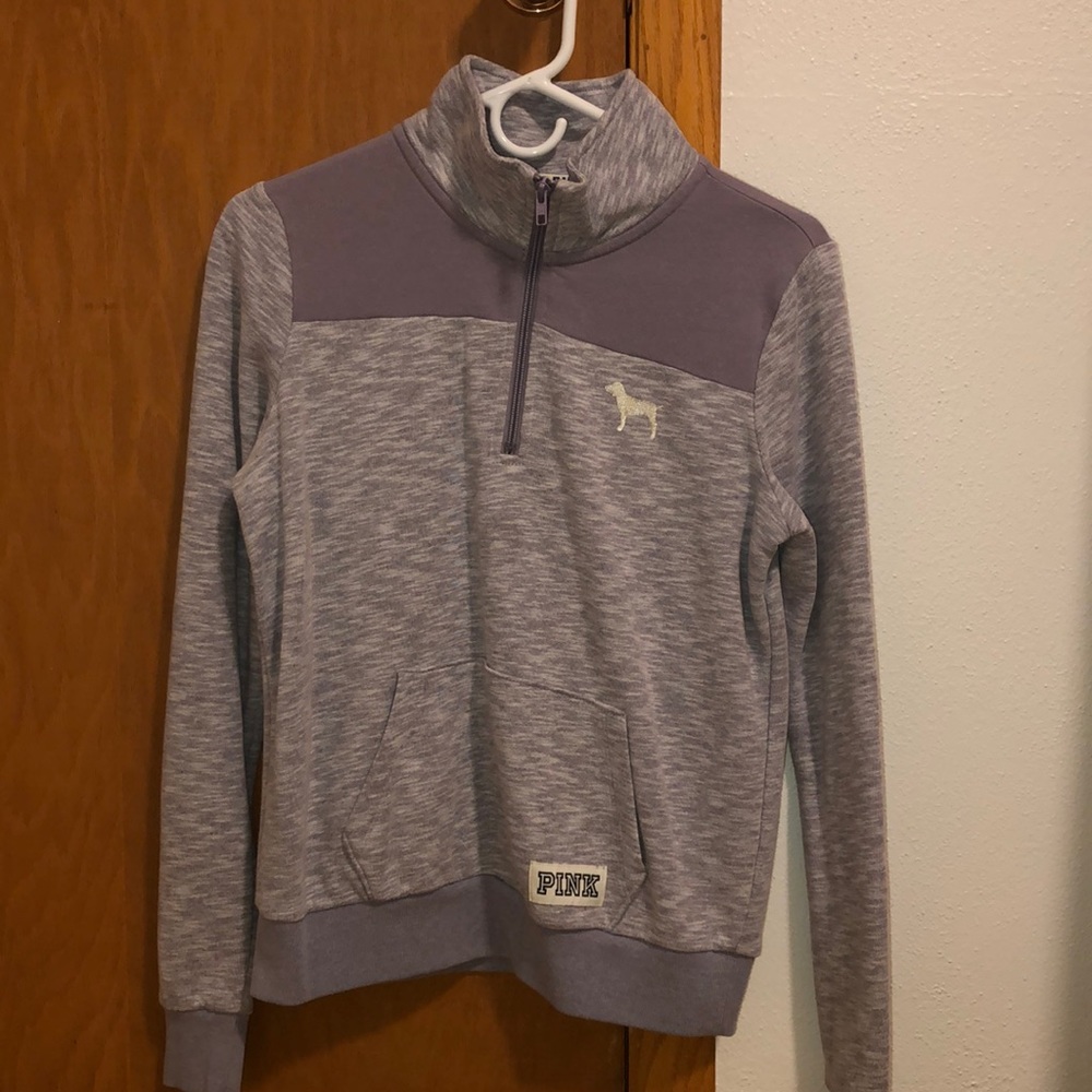 pink quarter zip